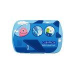 Curaprox zestaw turystyczny TRAVEL SET KIDS 6-12 lat z pastą o smaku miętowym, szczoteczką oraz szczoteczkami międzyzębowymi (kolor niebieski)