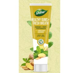 Dabur Zdowe dziąsła + świeży oddech 100ml - pasta do zębów z organicznym imbirem i miętą