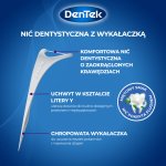 Dentek Comfort Clean niciowykałaczki (flossery) – wykałaczki z gładką nicią dentystyczną, 30 szt.