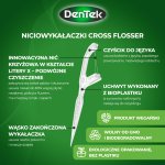 Dentek Eco Cross Flosser niciowykałaczki (flossery) – ekologiczne wykałaczki z podwójną krzyżową nicią dentystyczną, 30 szt.
