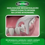 Dentek Eco Triple Clean niciowykałaczki (flossery) – ekologiczne wykałaczki stomatologiczne z nicią dentystyczną, 36 szt.