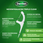 Dentek Eco Triple Clean niciowykałaczki (flossery) – ekologiczne wykałaczki stomatologiczne z nicią dentystyczną, 36 szt.