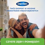 Dentek Niciowykałaczki On-The-Go w etui podróżnym, 12 szt. wykałaczek z nicią dentystyczną + 2 wielorazowe etui