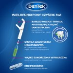 DenTek On-The-Go Niciowykałaczki (flossery) ze szczoteczką międzyzębową – czyścik stomatologiczny 3w1 – nić dentystyczna z wykałaczką i szczoteczką, 12 szt.