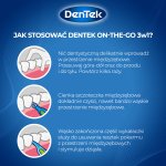 DenTek On-The-Go Niciowykałaczki (flossery) ze szczoteczką międzyzębową – czyścik stomatologiczny 3w1 – nić dentystyczna z wykałaczką i szczoteczką, 12 szt.