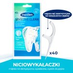 Dentek Sensitive Clean niciowykałaczki (flossery) – wykałaczki z nicią dentystyczną do wrażliwych zębów i dziąseł, 40 szt.