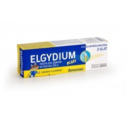 Elgydium Kids Pasta do zębów dla dzieci od 2 do 6 lat bananowa 50 ml