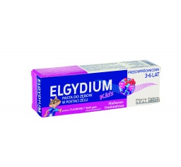 Elgydium Kids Pasta do zębów dla dzieci od 3 do 6 lat malinowo-truskawkowa 50 ml