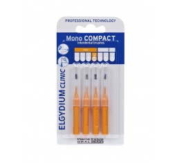 Elgydium szczoteczki międzyzębowe Clinic Mono Compact ISO 3 - pomarańczowa 1,2mm - 4szt.