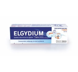 Elgydium TIMER Edukacyjna pasta do zębów dla dzieci od 3 lat - zmienia kolor, wskazując, że czas na płukanie