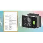 JUMPER Medyczny Ciśnieniomierz nadgarstkowy HWA11 z aplikacją w kolorze czarnym