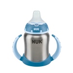 NUK FC Butelka z ustnikiem i uchwytem ze stali nierdzewnej 125ml (ustnik SILIKON niekapek) 255247 - 3 kolory