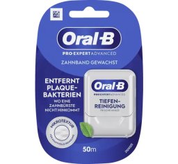 Oral-B nić do zebów Pro-Expert Advanced o miętowym smaku 50m - taśma do głębokiego czyszczenia przestrzeni międzyzębowych