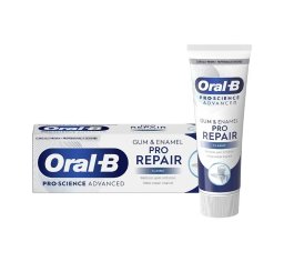 Oral-B pasta PRO-SCIENCE ADVANCED GUM & Enamel PRO REPAIR - redukuje podrażnienia dziąseł i pomaga naprawić szkliwo - CLASSIC - 75ml