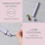 Panasonic Depilator akumulatorowy do brwi i twarzy ES-EF10-V503 - biały (kompaktowy, lekki i przenośny, zasilanie bateryjne, dioda LED, łatwe czyszczenie, nasadka ochronna)