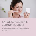Panasonic Trymer na baterie do brwi i twarzy ES-WF71-V503 - fioletowy (zaokrąglone ostrza ze stali nierdzewnej, elastyczna ruchoma głowica, nasadka ochronna)