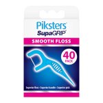 Piksters niciowykałaczki SupaGRIP Smooth Floss 40szt. – niciowykałaczki do czyszczenia przestrzeni międzyzębowych