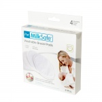 Pur MilkSafe Wkładki laktacyjne wielokrotnego uzycia (do prania, 4 sztuki)