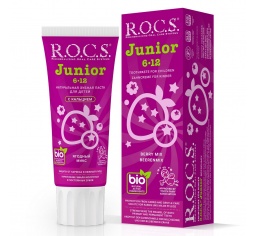 ROCS pasta do zębów BIO Junior 6-12 lat Berry MIX - o smaku owocowym bez fluoru 60ml