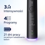  SONICARE Philips Szczoteczka 7100 BLACK - czarna + ETUI ładowane HX7421/01 | Testuj 30 dni |