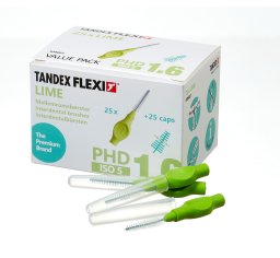 Tandex czyściki międzyzębowe FLEXI ISO5 PHD1,6 1,00 x 3,00-6,00mm trapered Lime (zielony) 25szt. w opak.