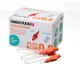 Tandex czyściki międzyzębowe FLEXI ISO1 PHD0,8 0,45 x 2,5mm UltraFine Tangarine (pomarańczowy) 25szt. w opak.