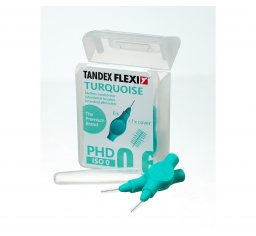 Tandex czyściki międzyzębowe FLEXI ISO0 PHD0.6 0,35 x 2,5mm X-micro Turquise (morski) 6szt. w opak.