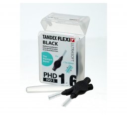 Tandex czyściki międzyzębowe FLEXI ISO5 PHD1,6 0,70 x 5,00mm Medium Black (czarne) <b>ULTRA SOFT</b> 6szt. w opak.