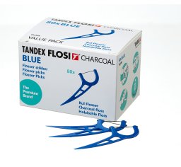 Tandex Flosi Flosser z nitką węglową Blue - niebieski (nicowykałaczki) 80szt. 