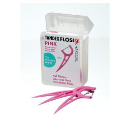 Tandex Flosi Flosser z nitką węglową Pink - różowy (nicowykałaczki) 10szt. 