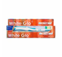 White Glo Anti-Plaque Extra Strength 100ml - Wybielająca pasta przeciw płytce nazębnej